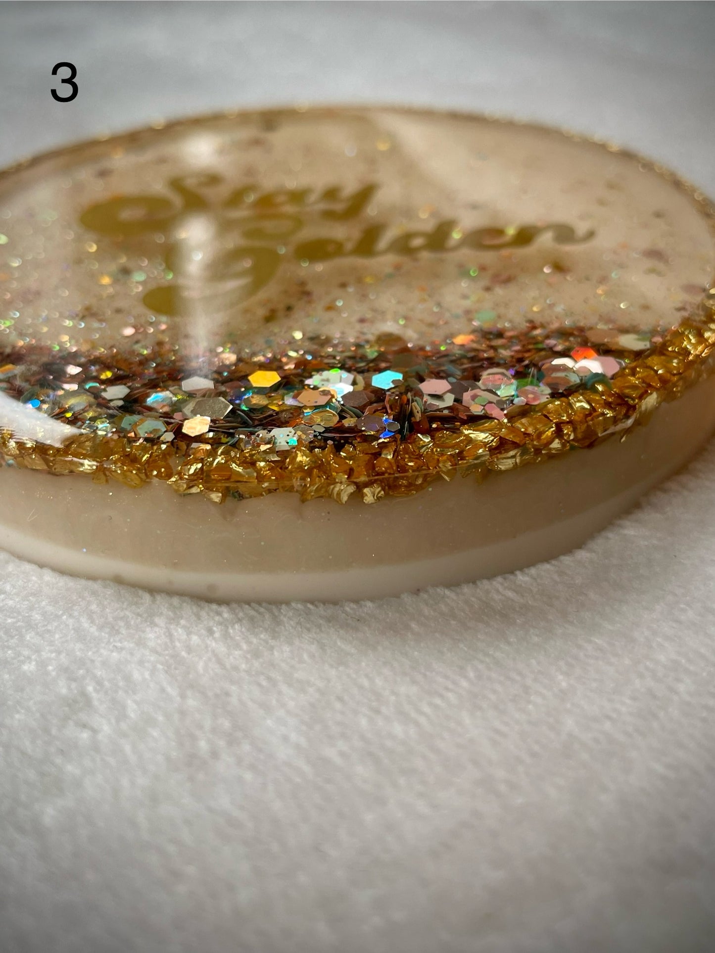 Stay Golden Snow Globe Coasters