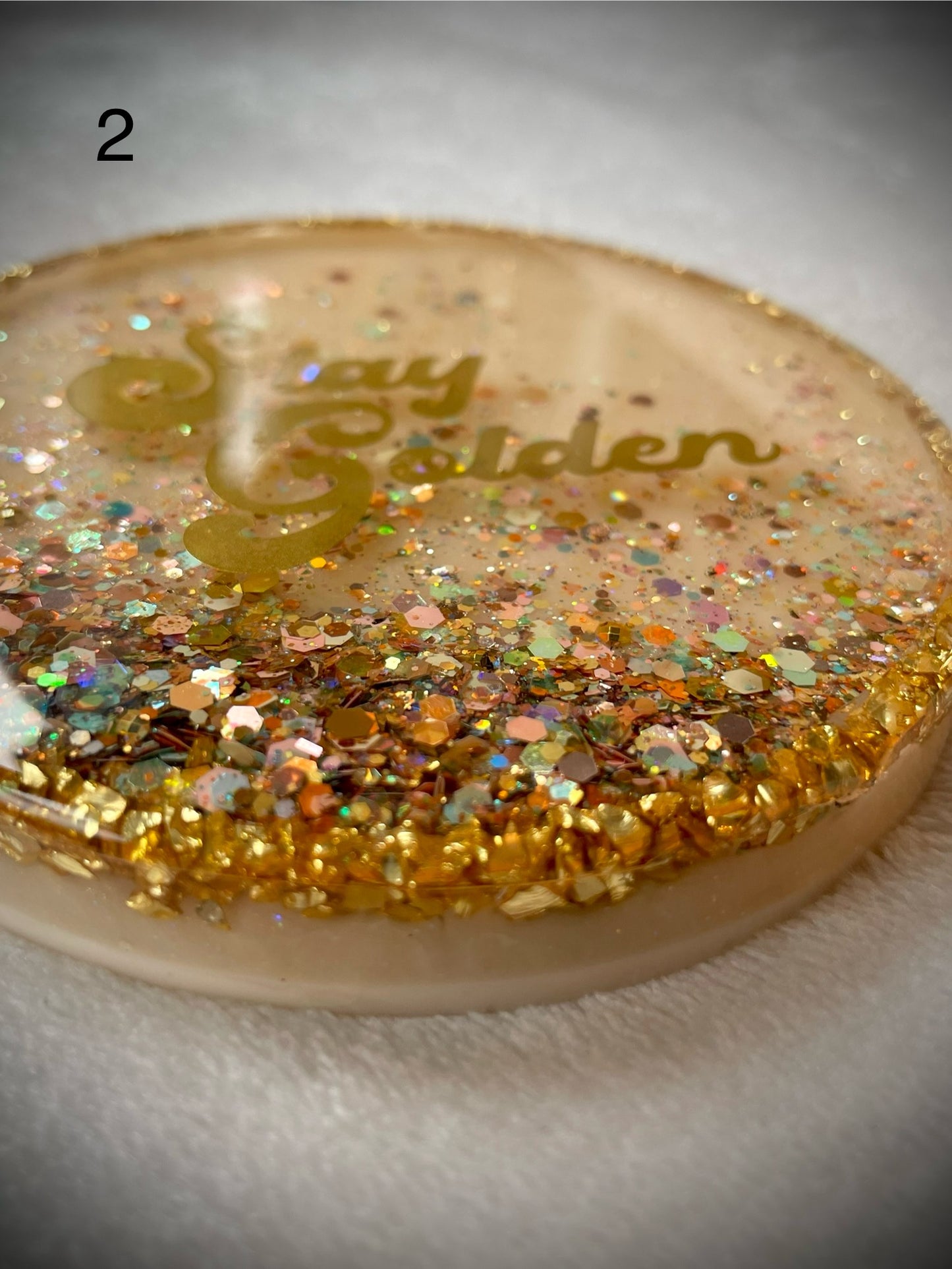 Stay Golden Snow Globe Coasters