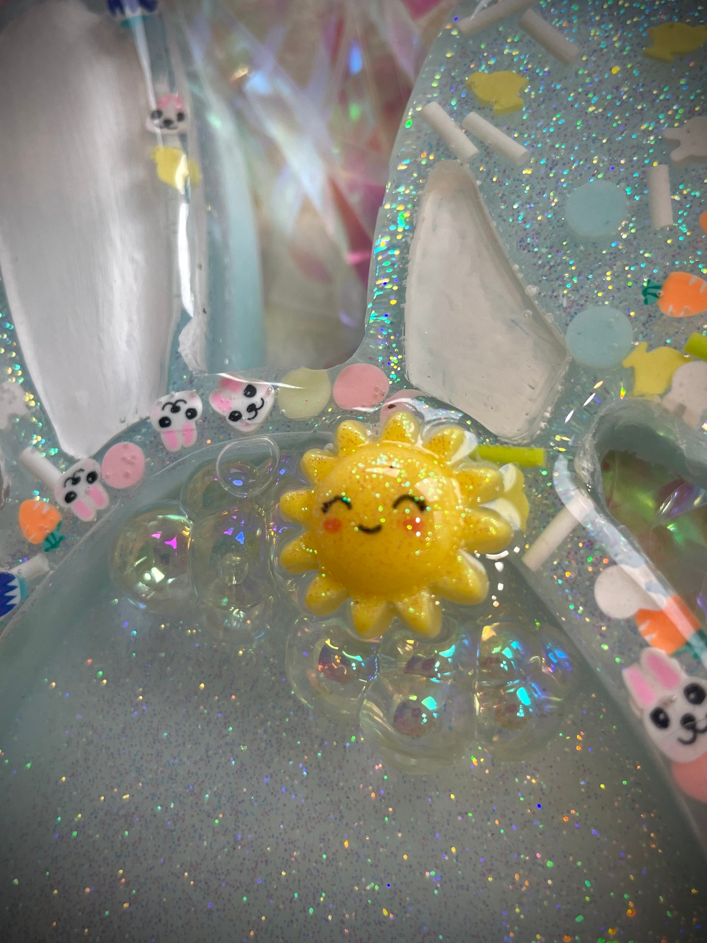 Blue Bunny Snow Globe