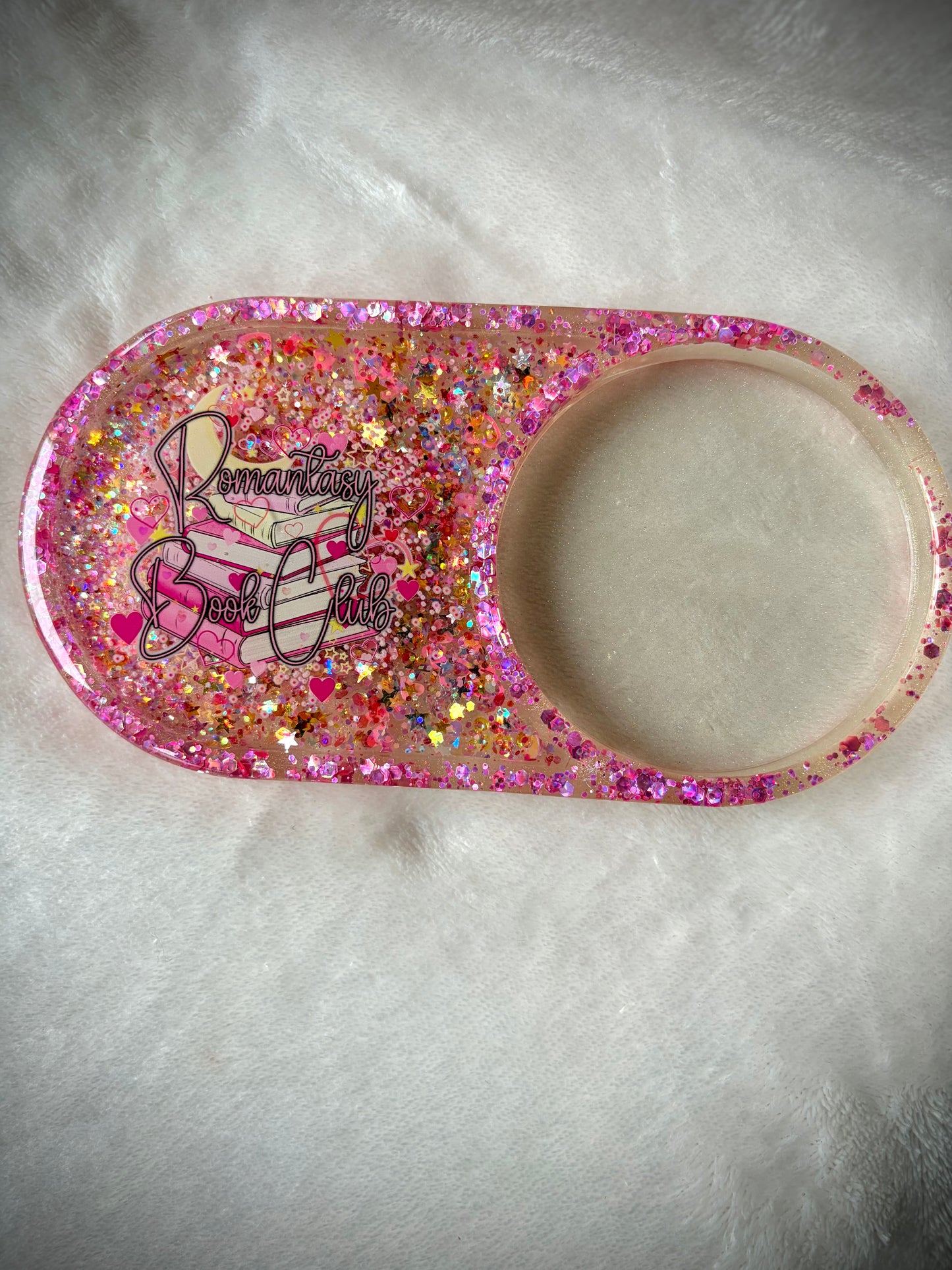 *Pink Romantasy Book Club XL Coasters