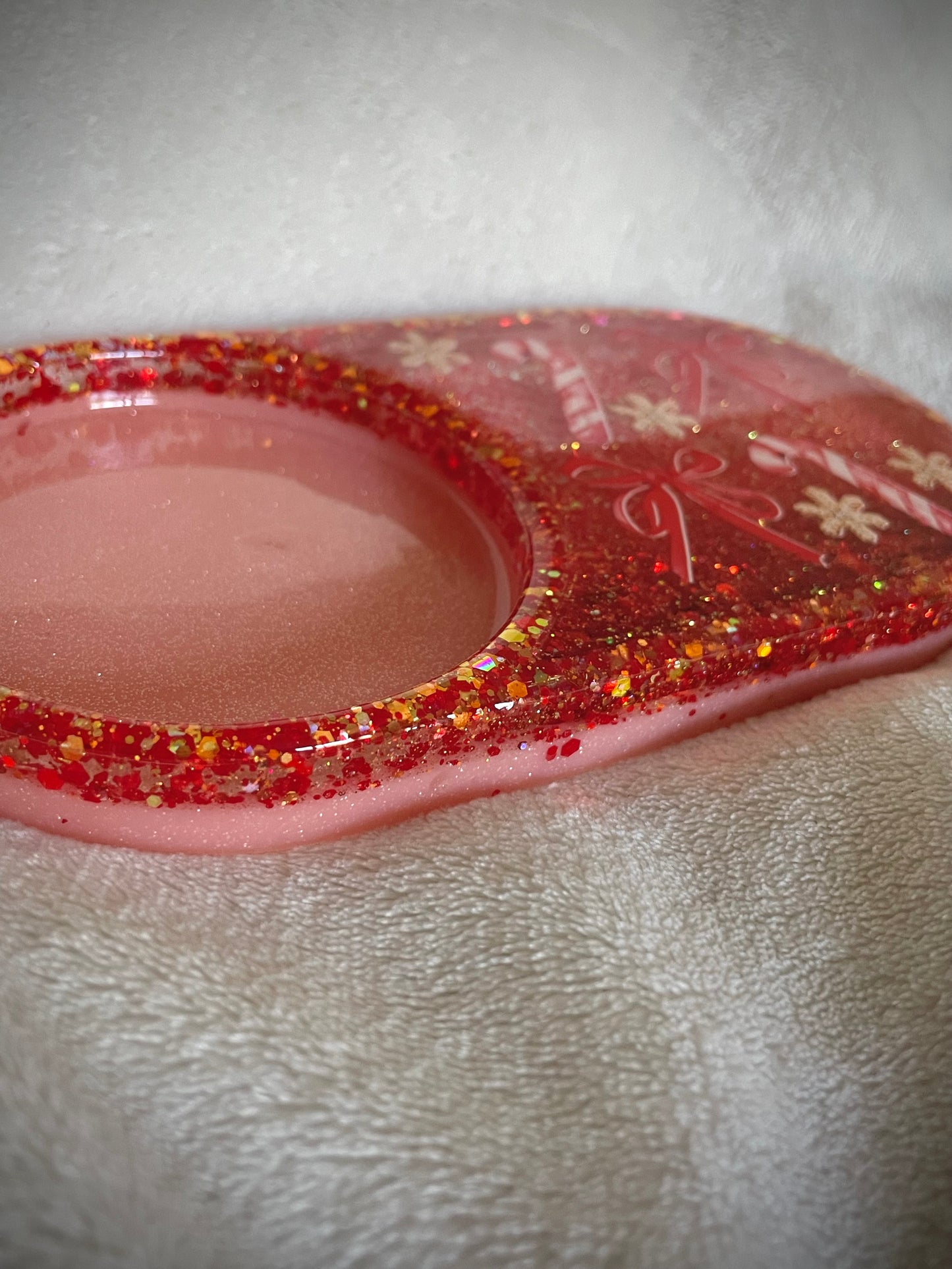 *Coquette Candy Cane XL Snow Globe Coaster, Option 1/3