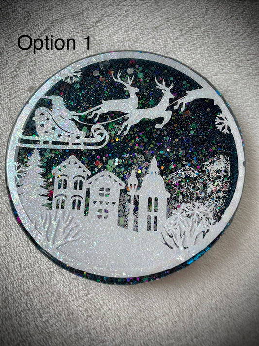 Santa Claus is Coming to Town Snow Globe Coaster Style 2