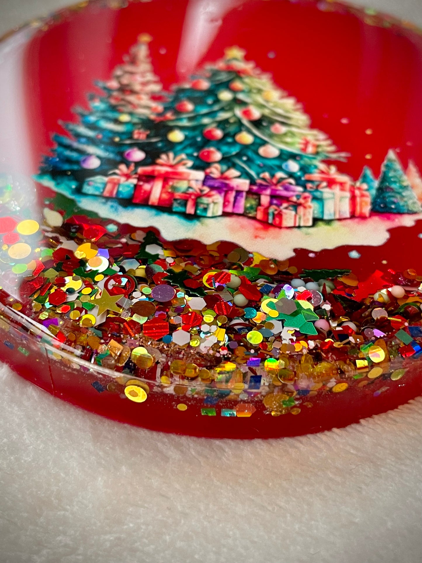 Christmas Morning Snow Globe Coaster