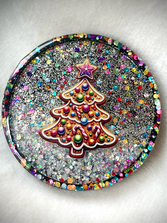 Christmas Tree Snow Globe Coaster