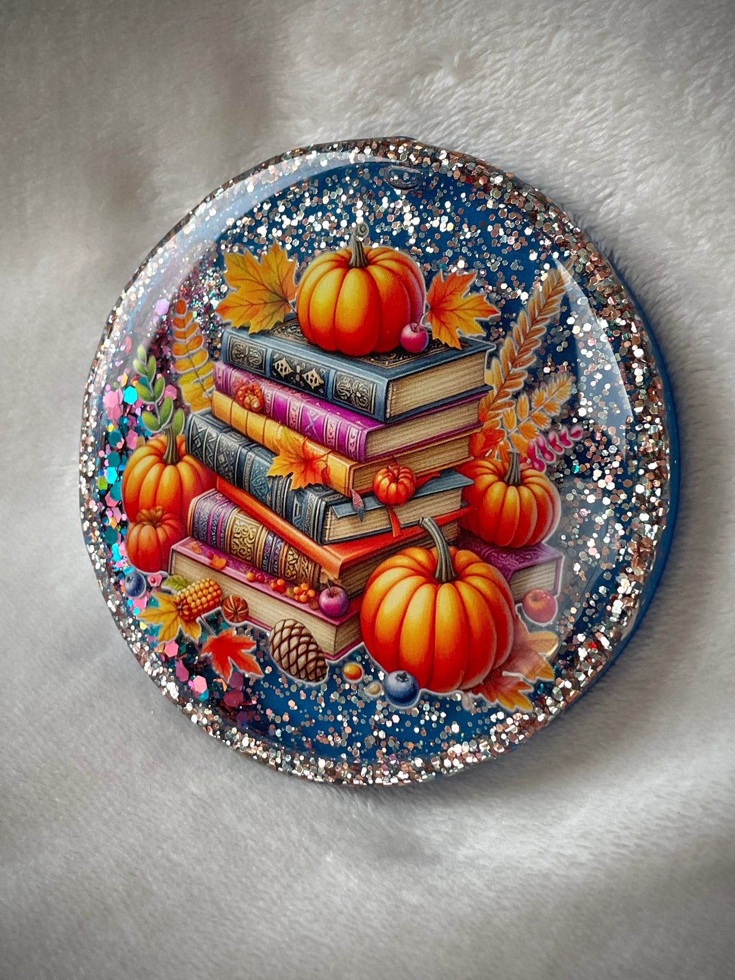 Fall Bookish Snow Globe Coasters