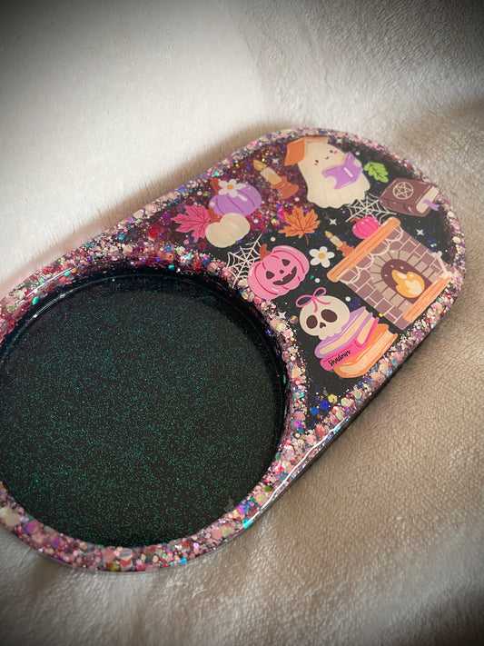 *Cozy Bookish XL Snow Globe Coaster, Option 3/4