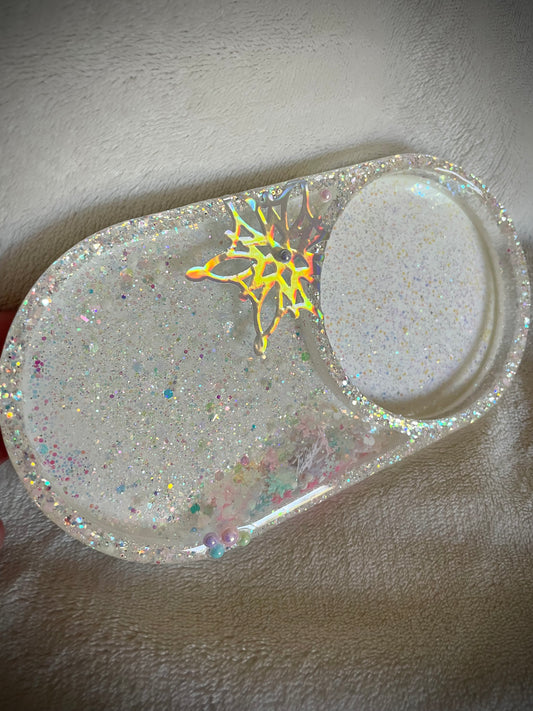 *Holo Snowflake XL Snow Globe Coaster