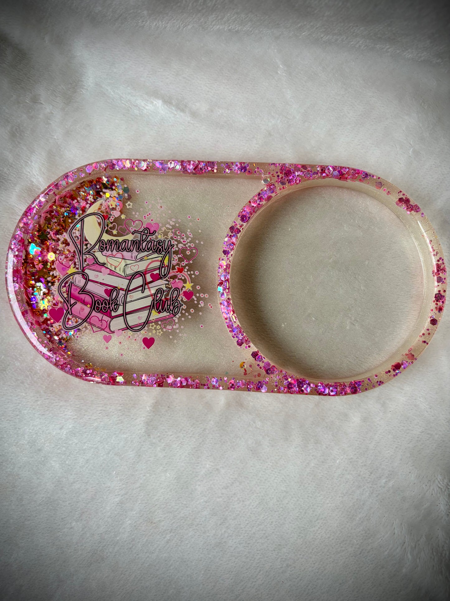 *Pink Romantasy Book Club XL Coasters