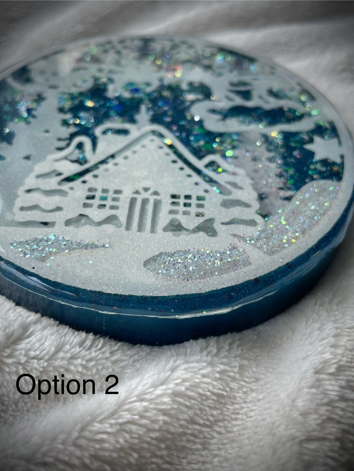 Christmas Cottage Snow Globe Coaster