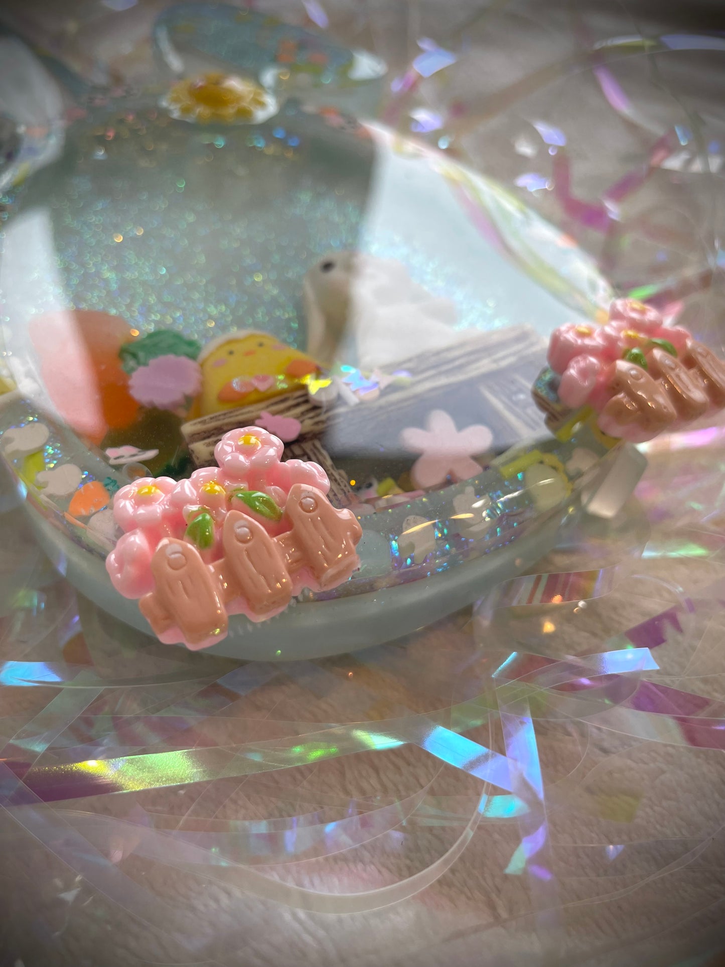 Blue Bunny Snow Globe