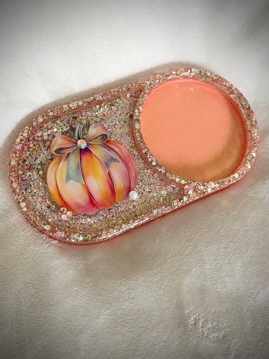 *Autumn Pumpkin XL Snow Globe Coaster
