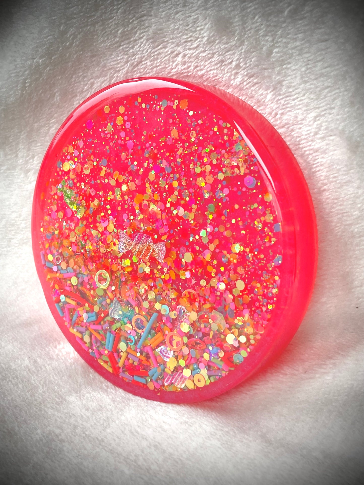 Neon Candy Snow Globe Coasters