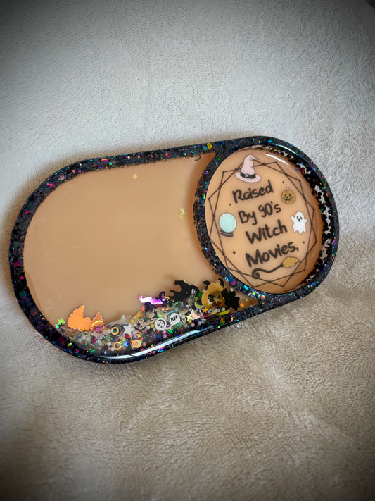 *90’s Witch XL Snow Globe Coaster, Option 1/2