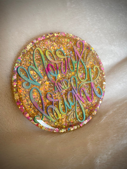 *Merry and Bright Snow Globe Coaster, Option 2/2