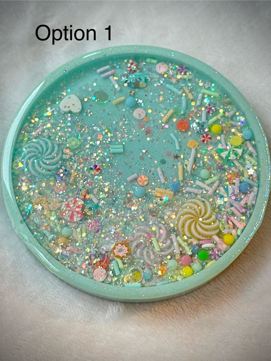 Pastel Blue Snow Globe Coaster
