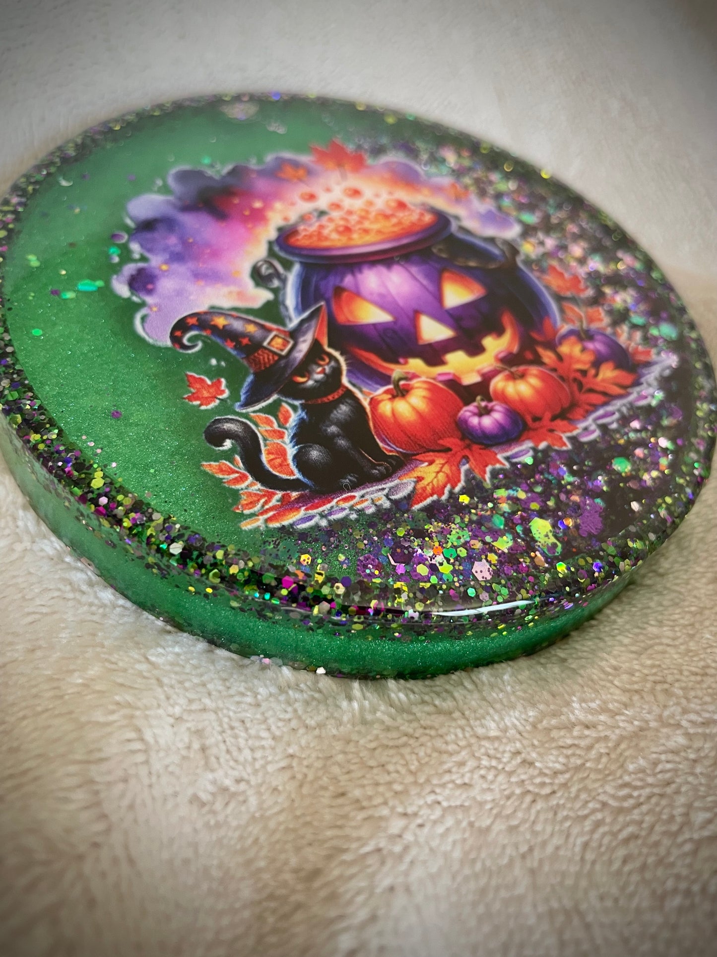 *Cauldron Snow Globe Coaster