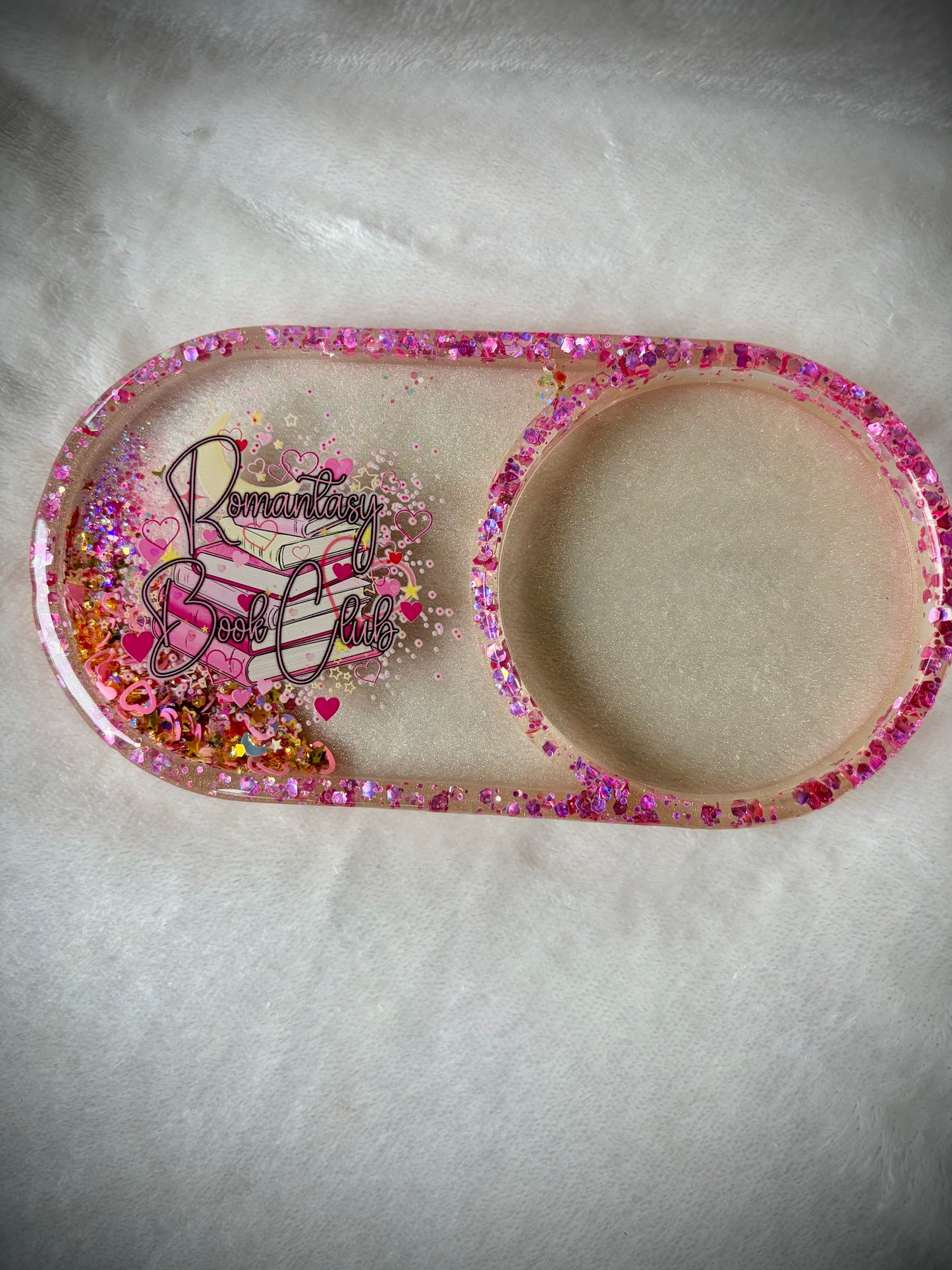 *Pink Romantasy Book Club XL Coasters