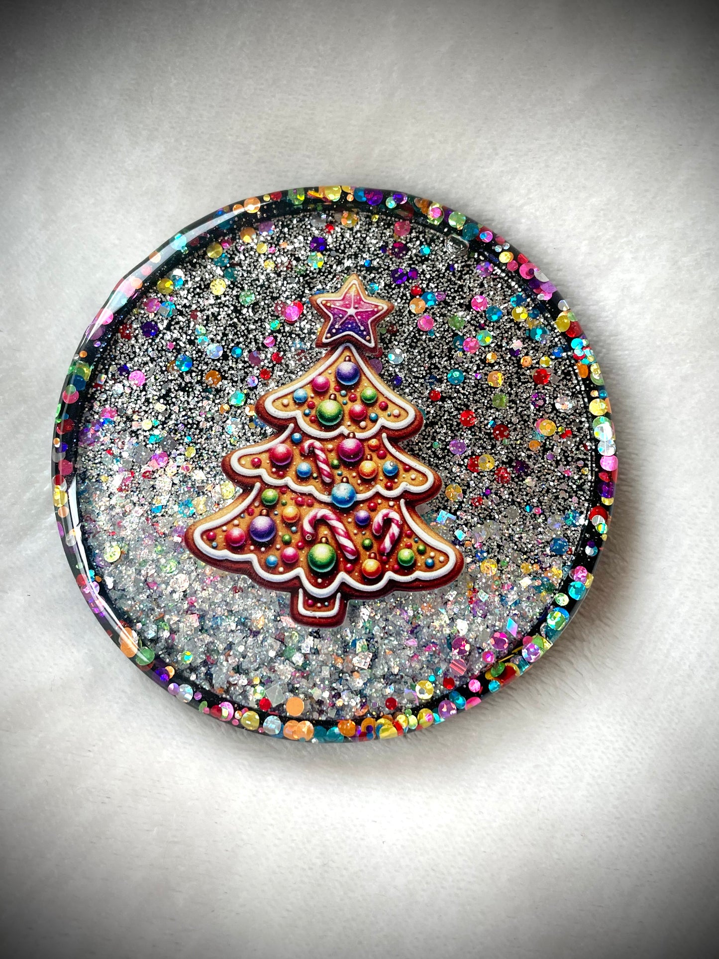 Christmas Tree Snow Globe Coaster