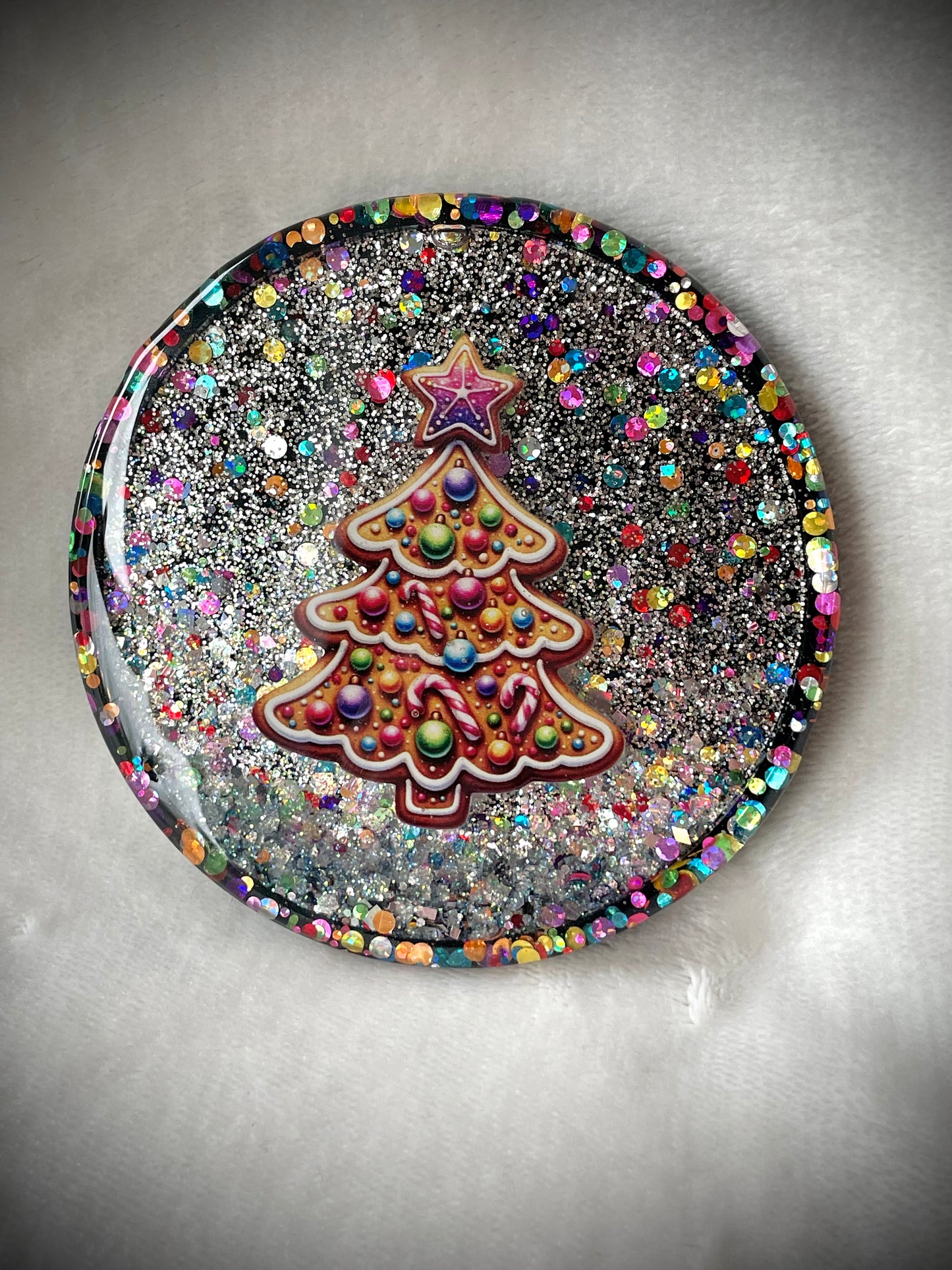 Christmas Tree Snow Globe Coaster