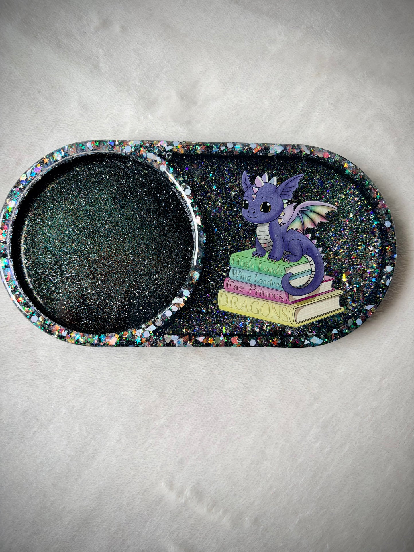 *Dragon Bookish XL Snow Globe Coaster