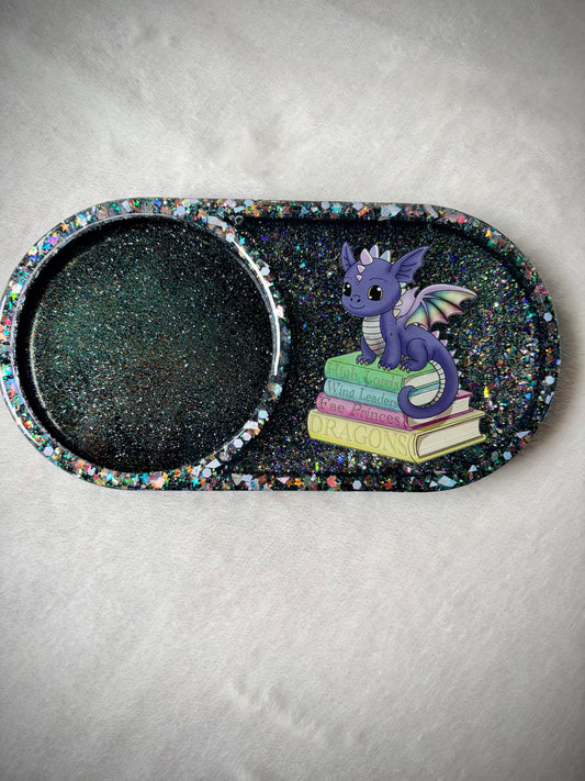 *Dragon Bookish XL Snow Globe Coaster
