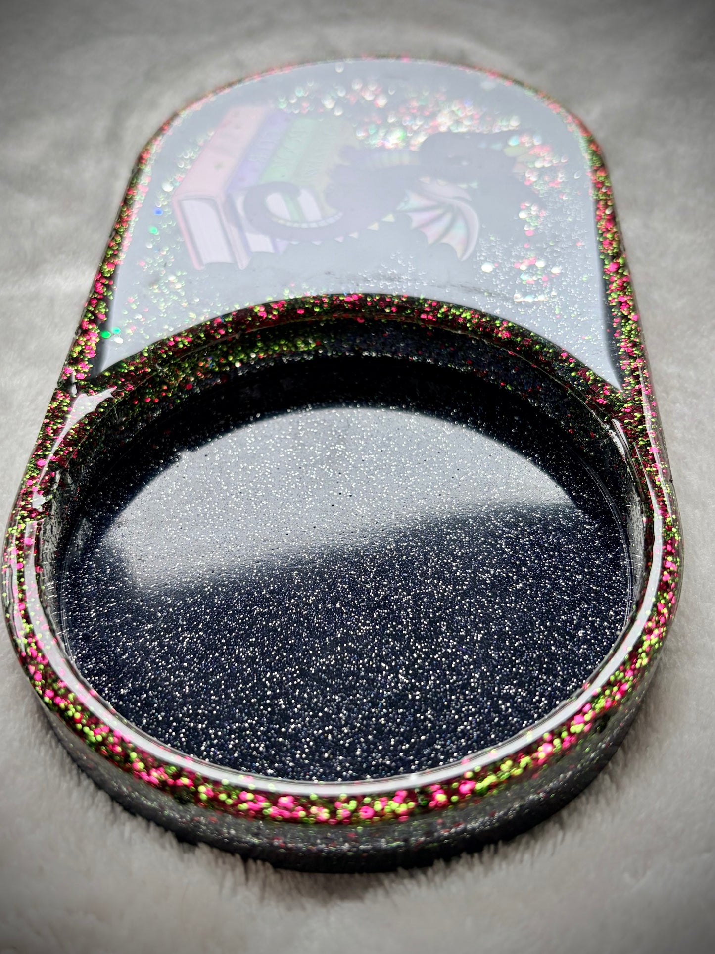*Bookish Dragon XL Snow Globe Coaster