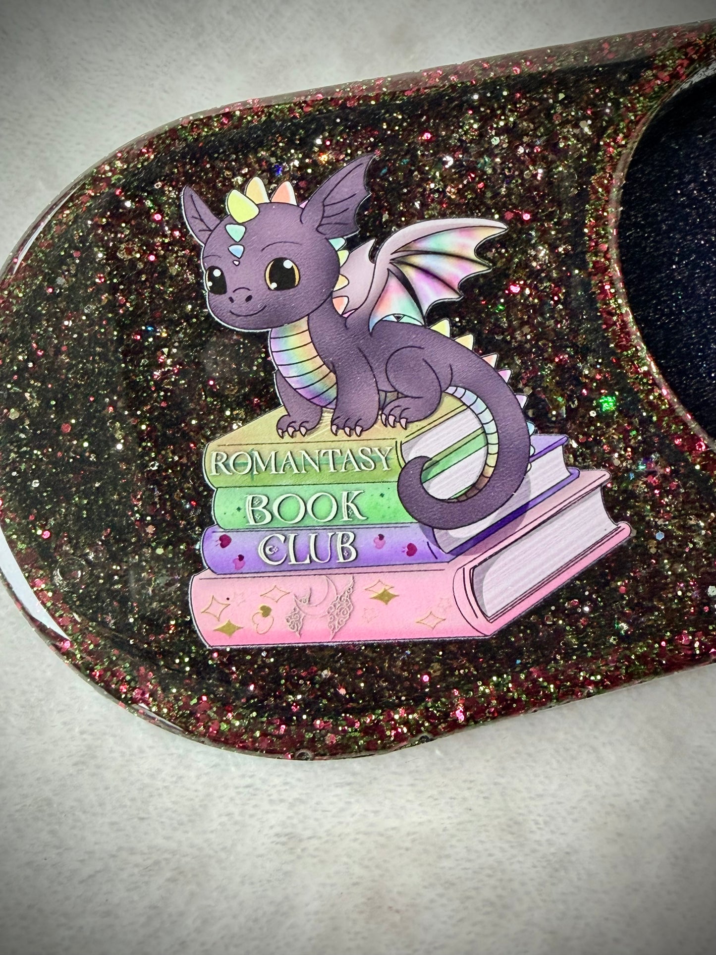 *Bookish Dragon XL Snow Globe Coaster