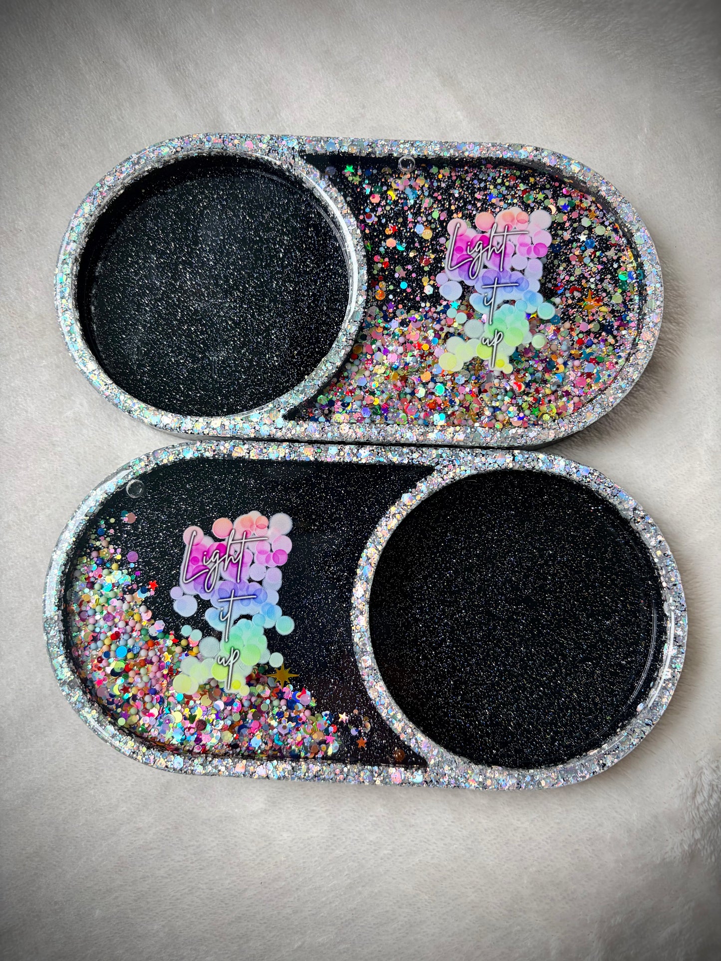*Light it Up Neon XL Snow Globe Coaster