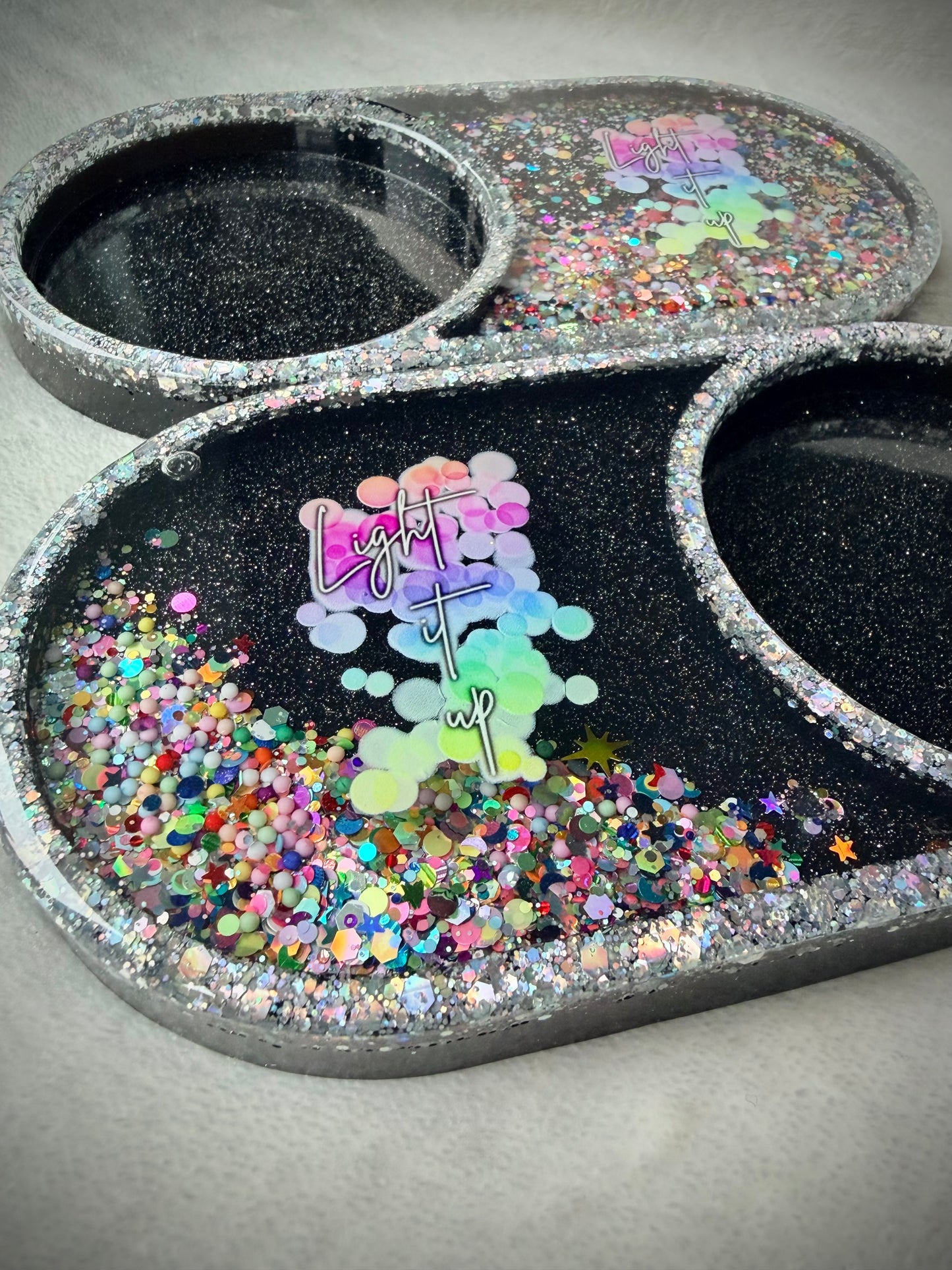 *Light it Up Neon XL Snow Globe Coaster