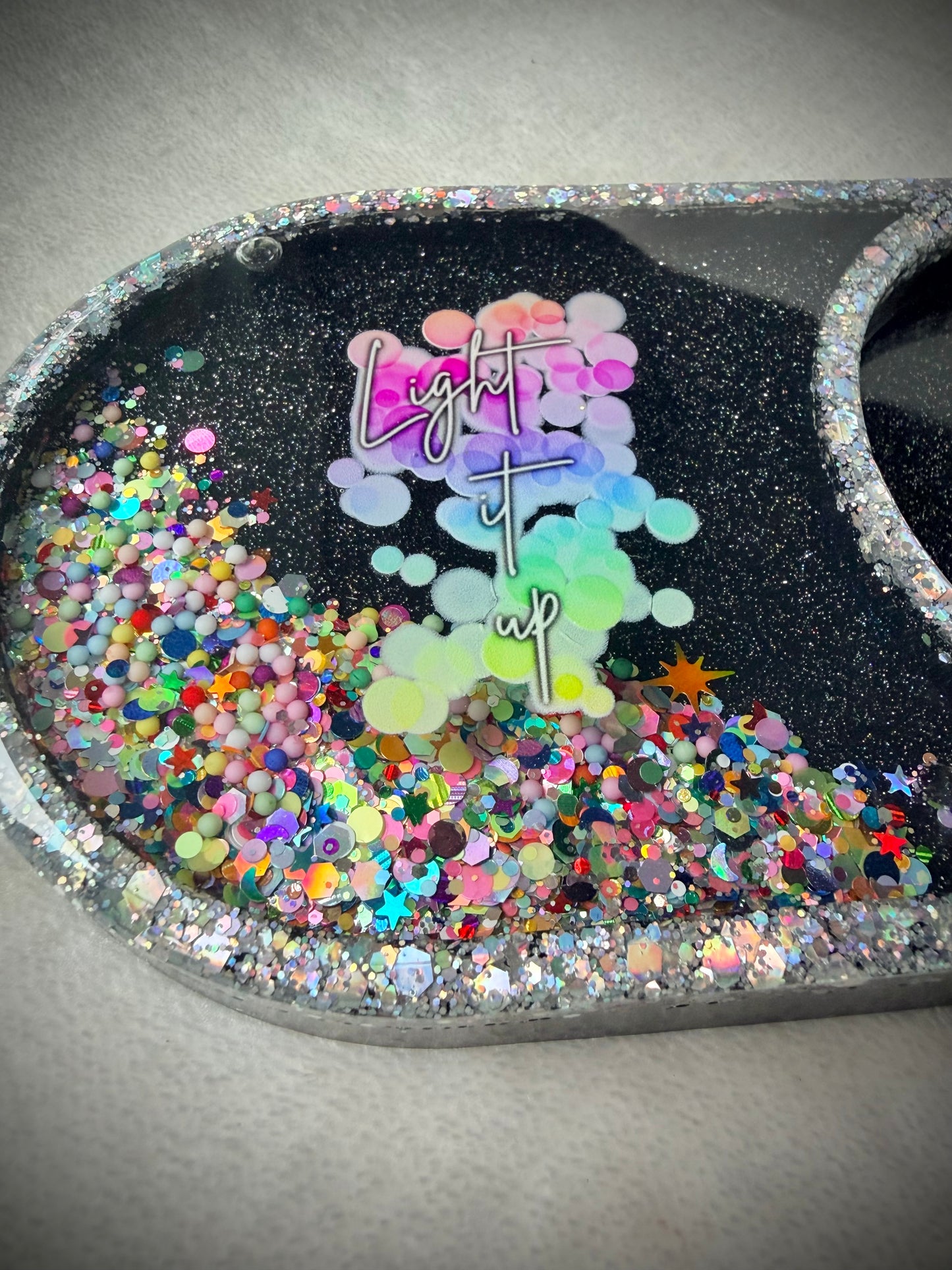 *Light it Up Neon XL Snow Globe Coaster