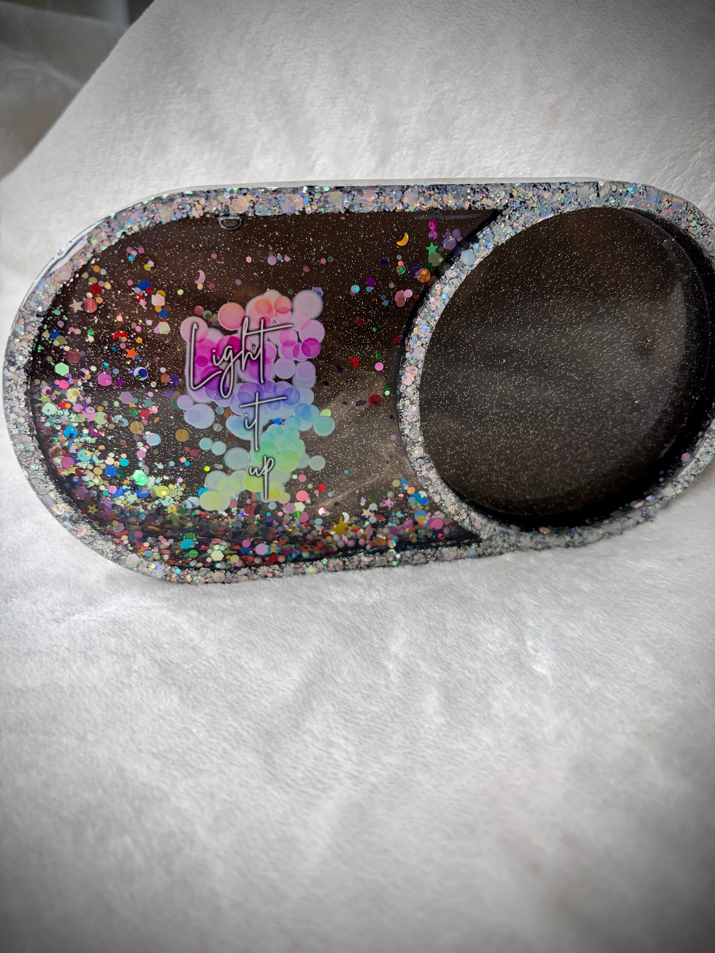 *Light it Up Neon XL Snow Globe Coaster