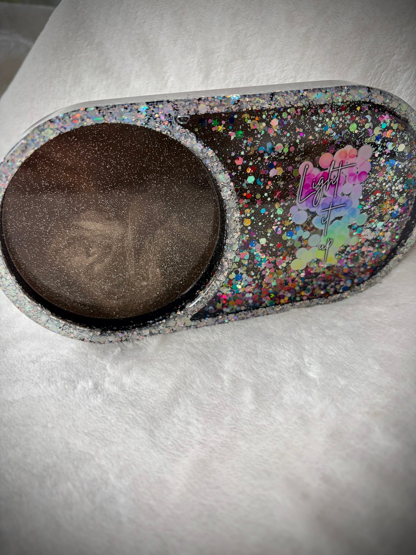 *Light it Up Neon XL Snow Globe Coaster