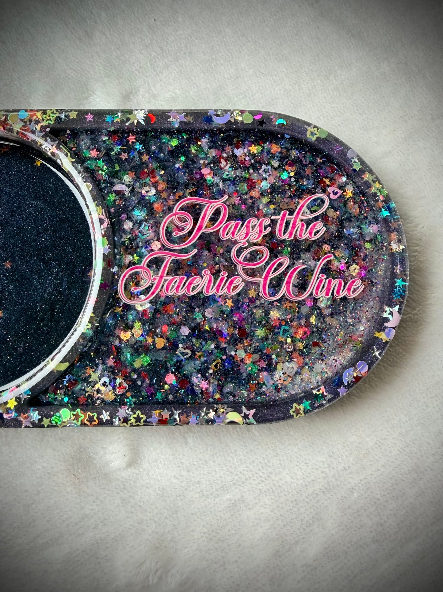 *Pass the Faerie Wine XL Snow Globe Coaster