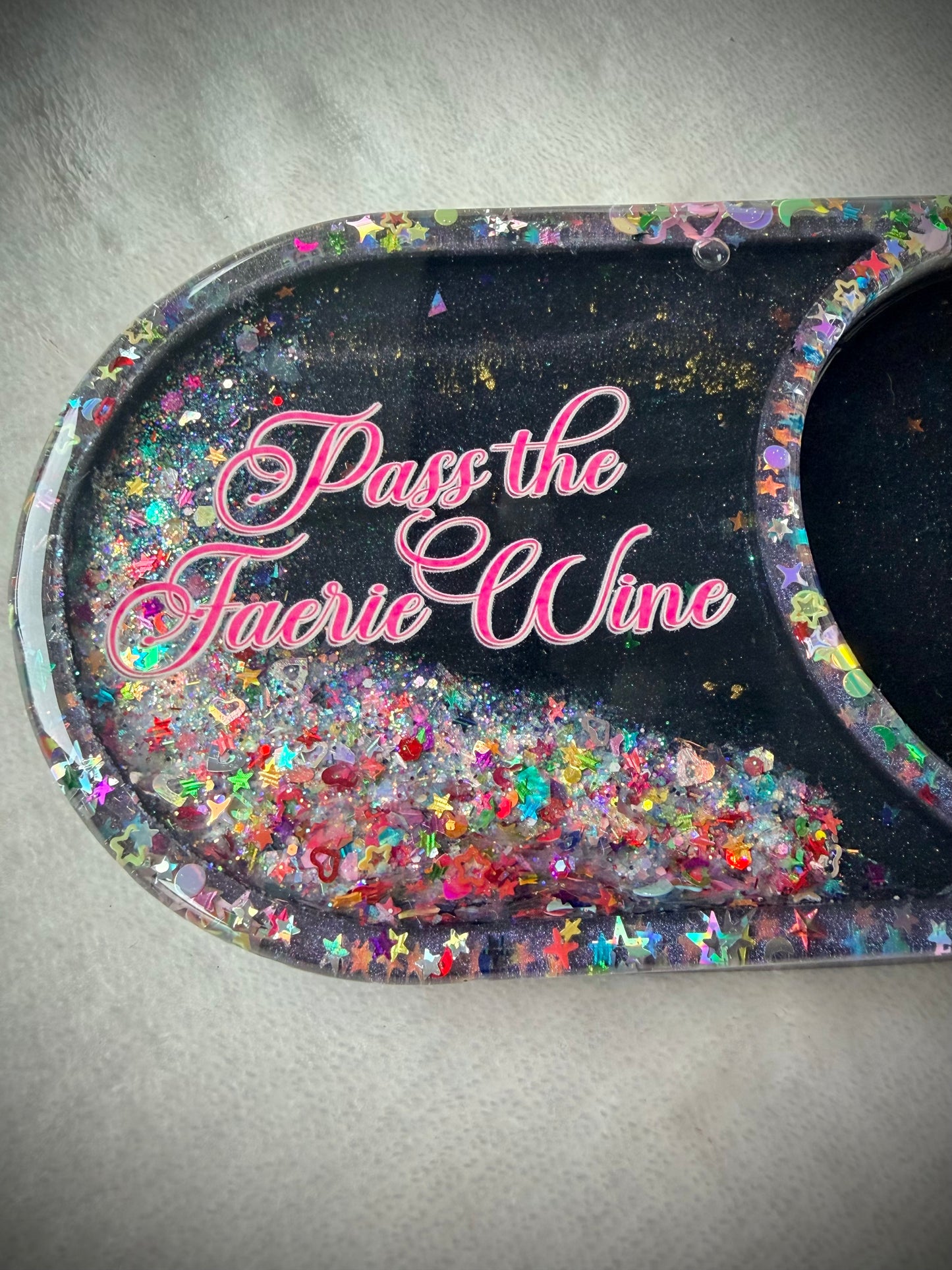 *Pass the Faerie Wine XL Snow Globe Coaster