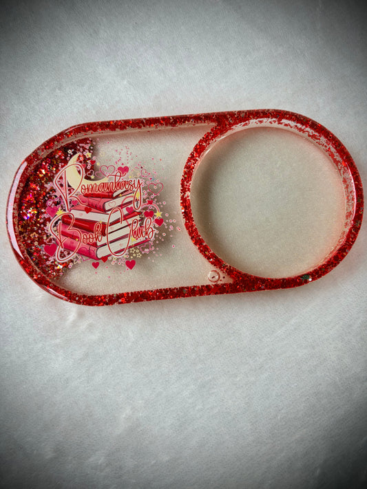 *Red Romantasy Book Club XL Snow Globe Coasters
