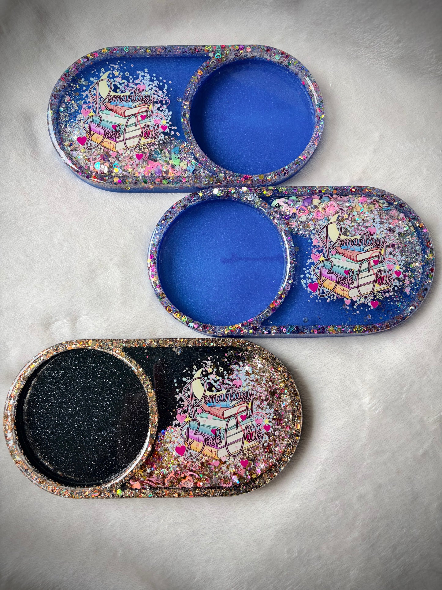 *Colorful Romantasy Book Club XL Snow Globe Coaster