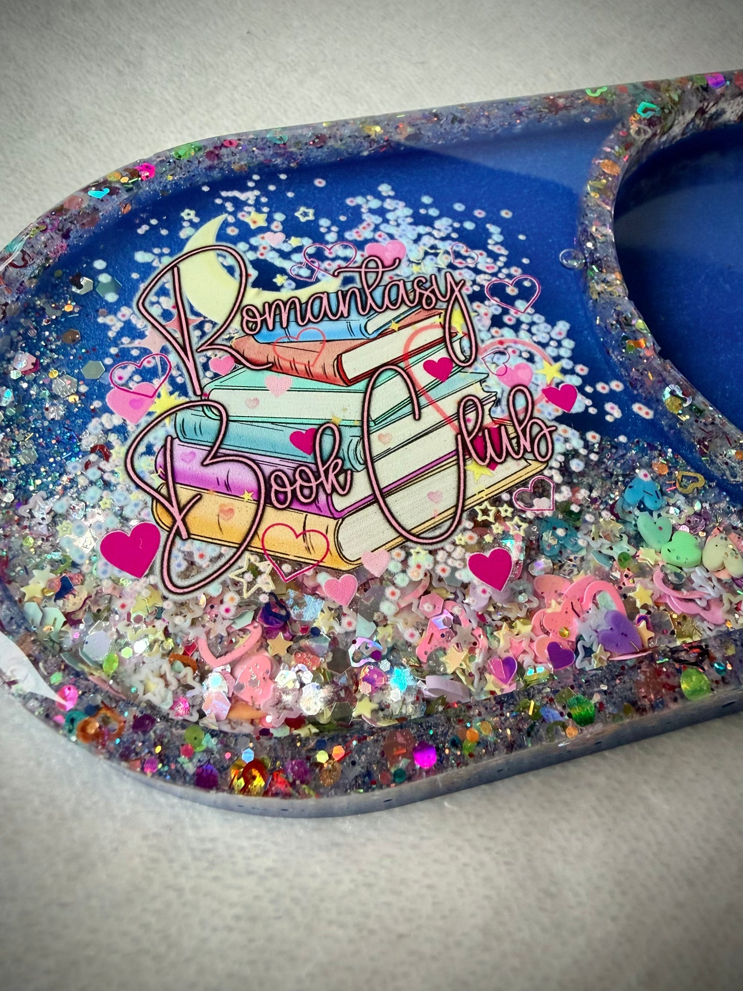 *Colorful Romantasy Book Club XL Snow Globe Coaster