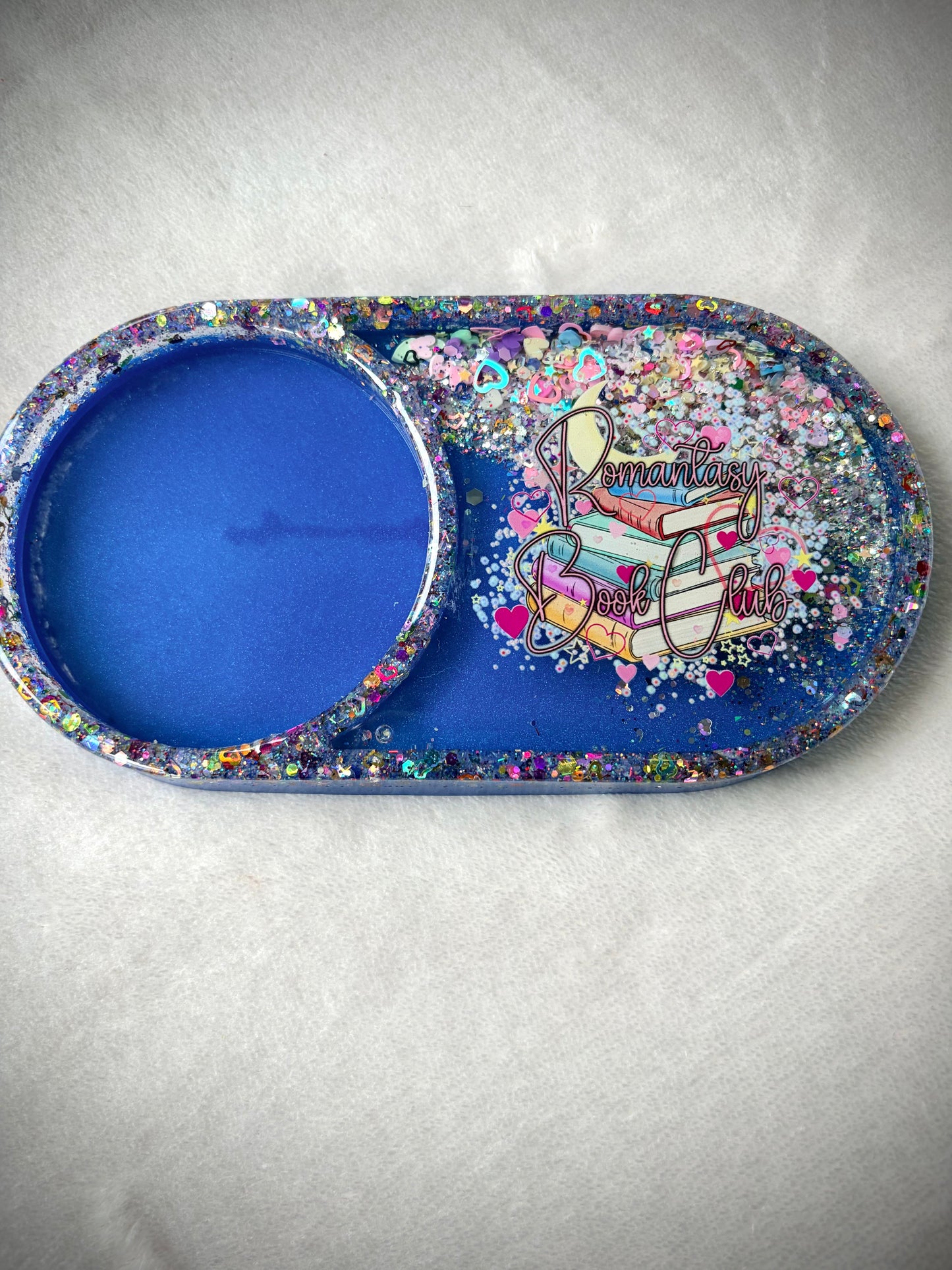 *Colorful Romantasy Book Club XL Snow Globe Coaster
