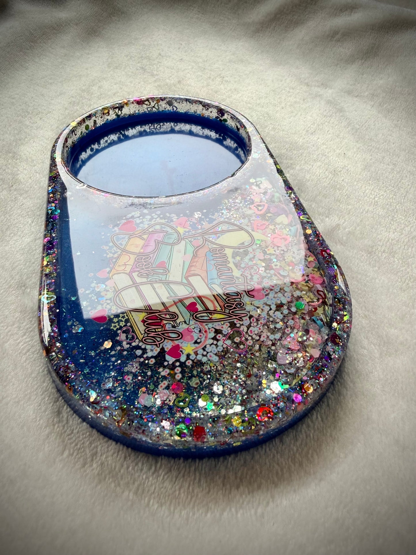 *Colorful Romantasy Book Club XL Snow Globe Coaster