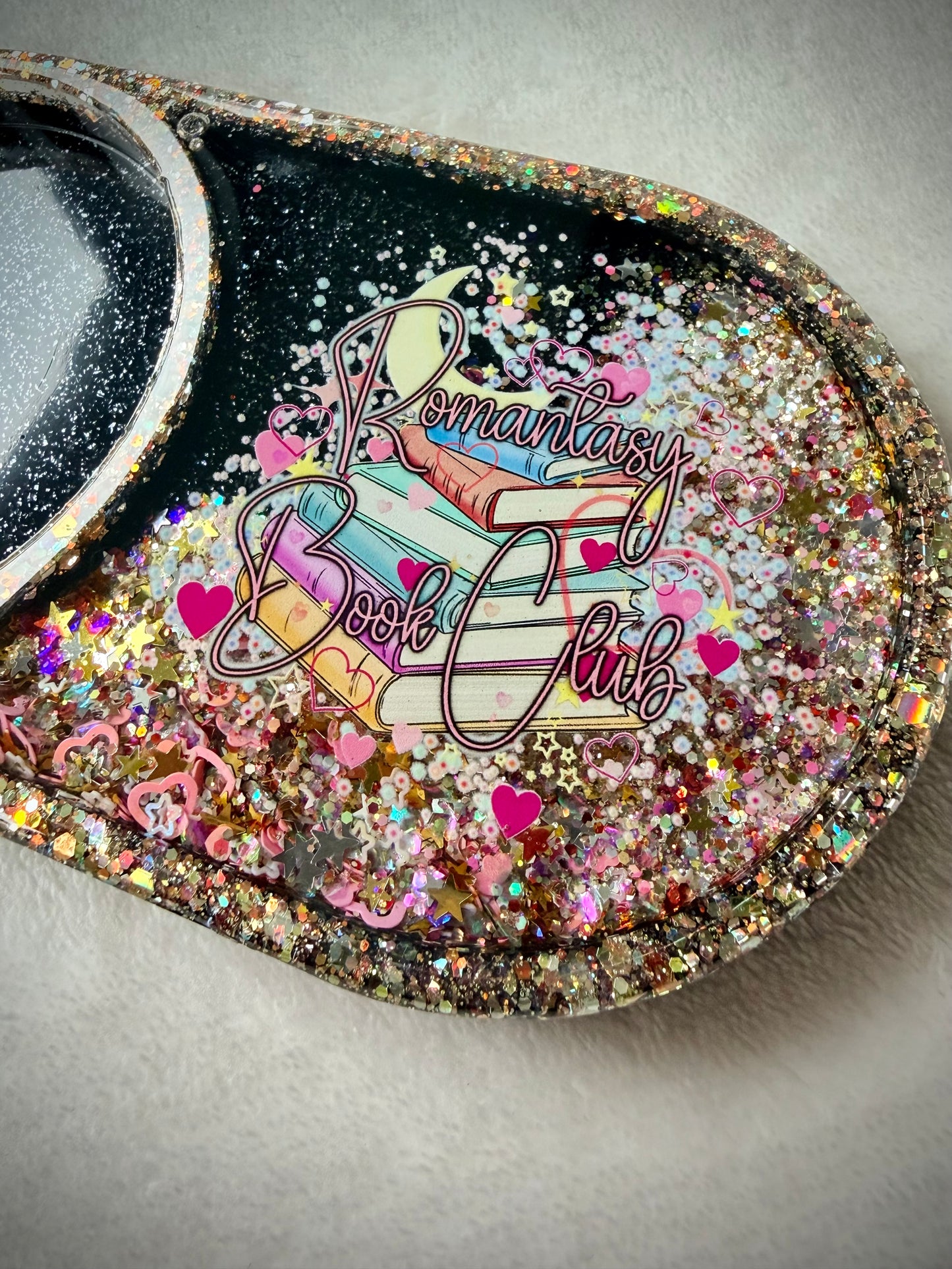 *Colorful Romantasy Book Club XL Snow Globe Coaster