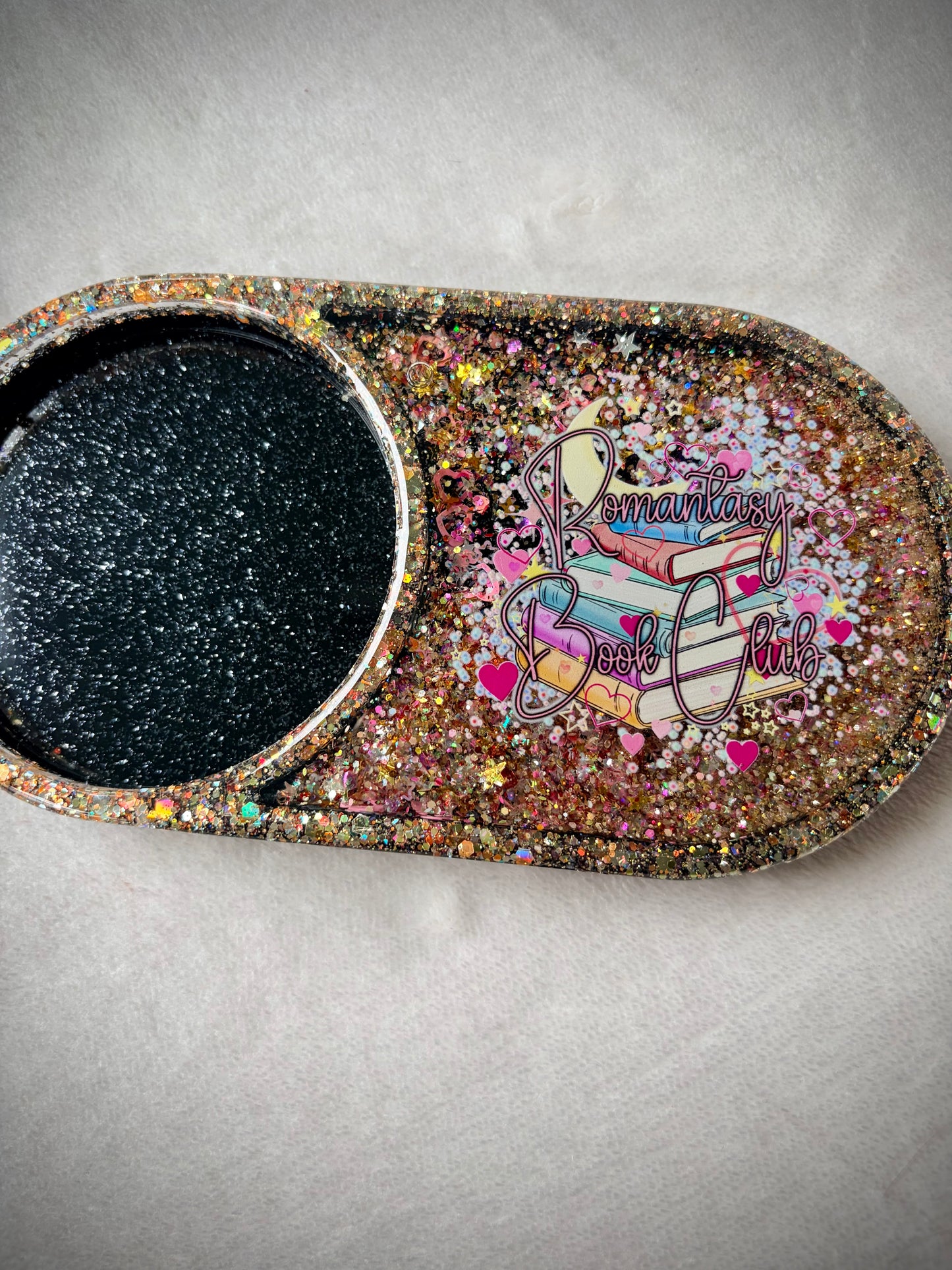 *Colorful Romantasy Book Club XL Snow Globe Coaster