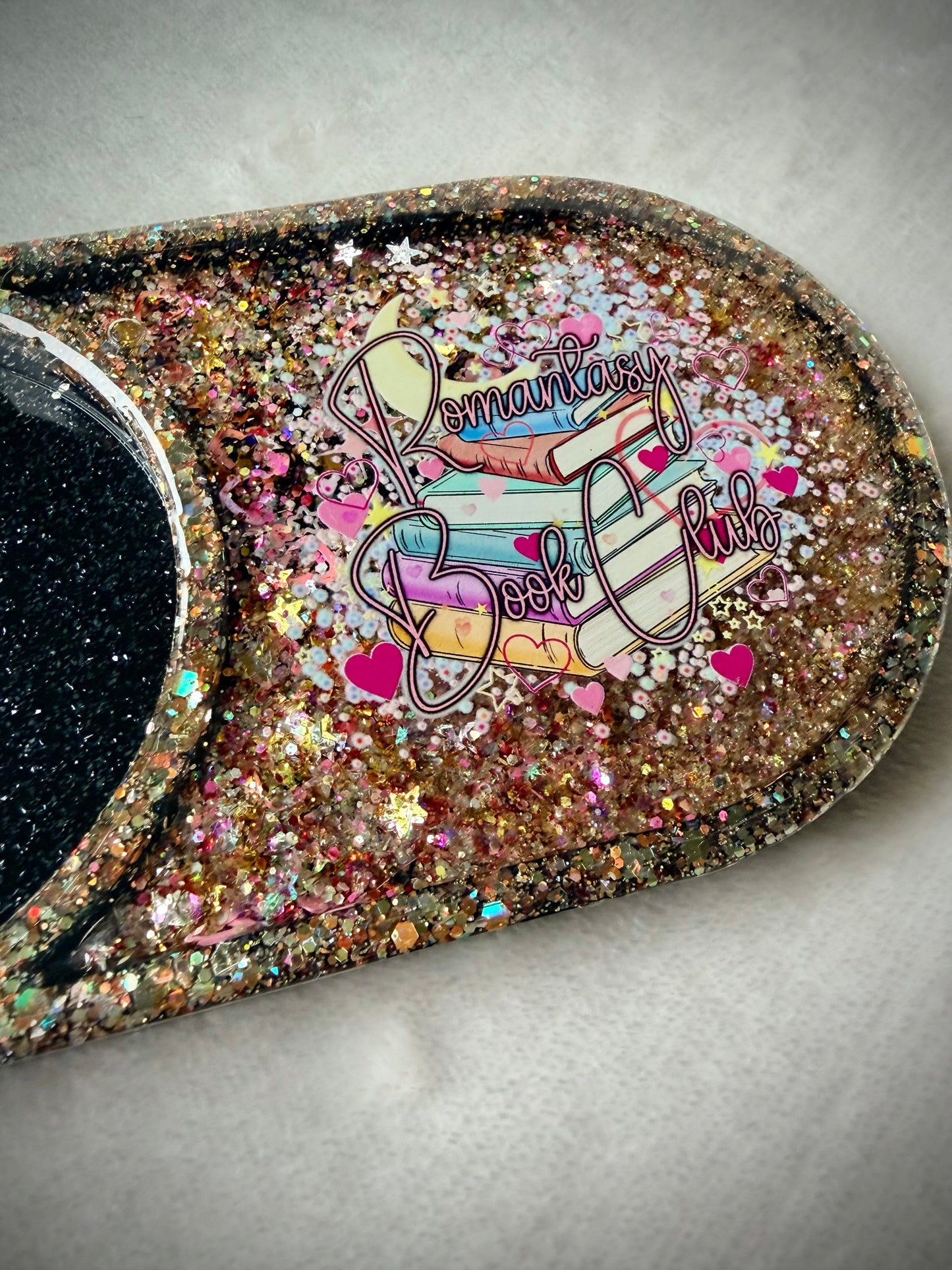 *Colorful Romantasy Book Club XL Snow Globe Coaster