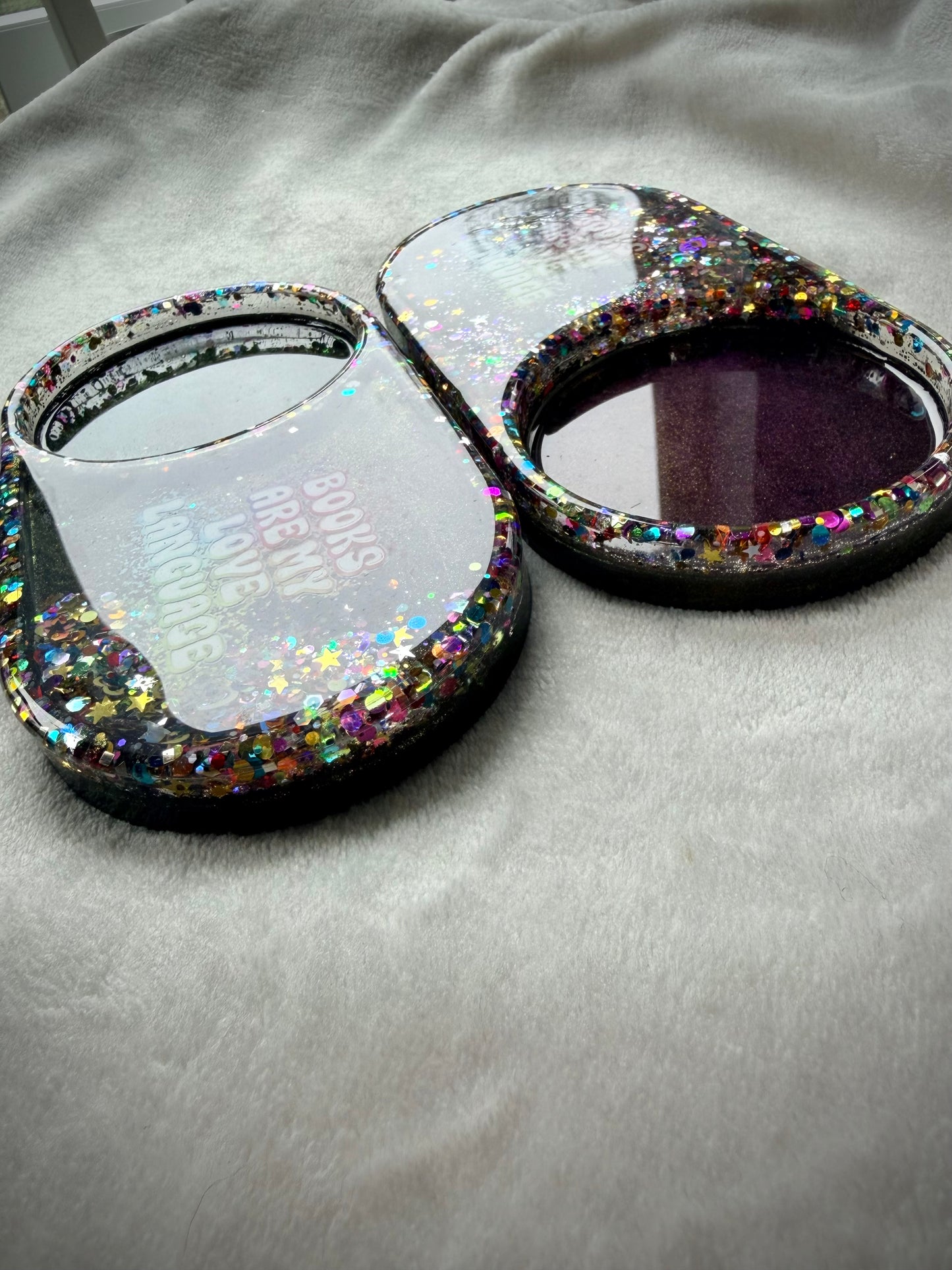 *Books are my Love Language XL Snow Globe Coaster