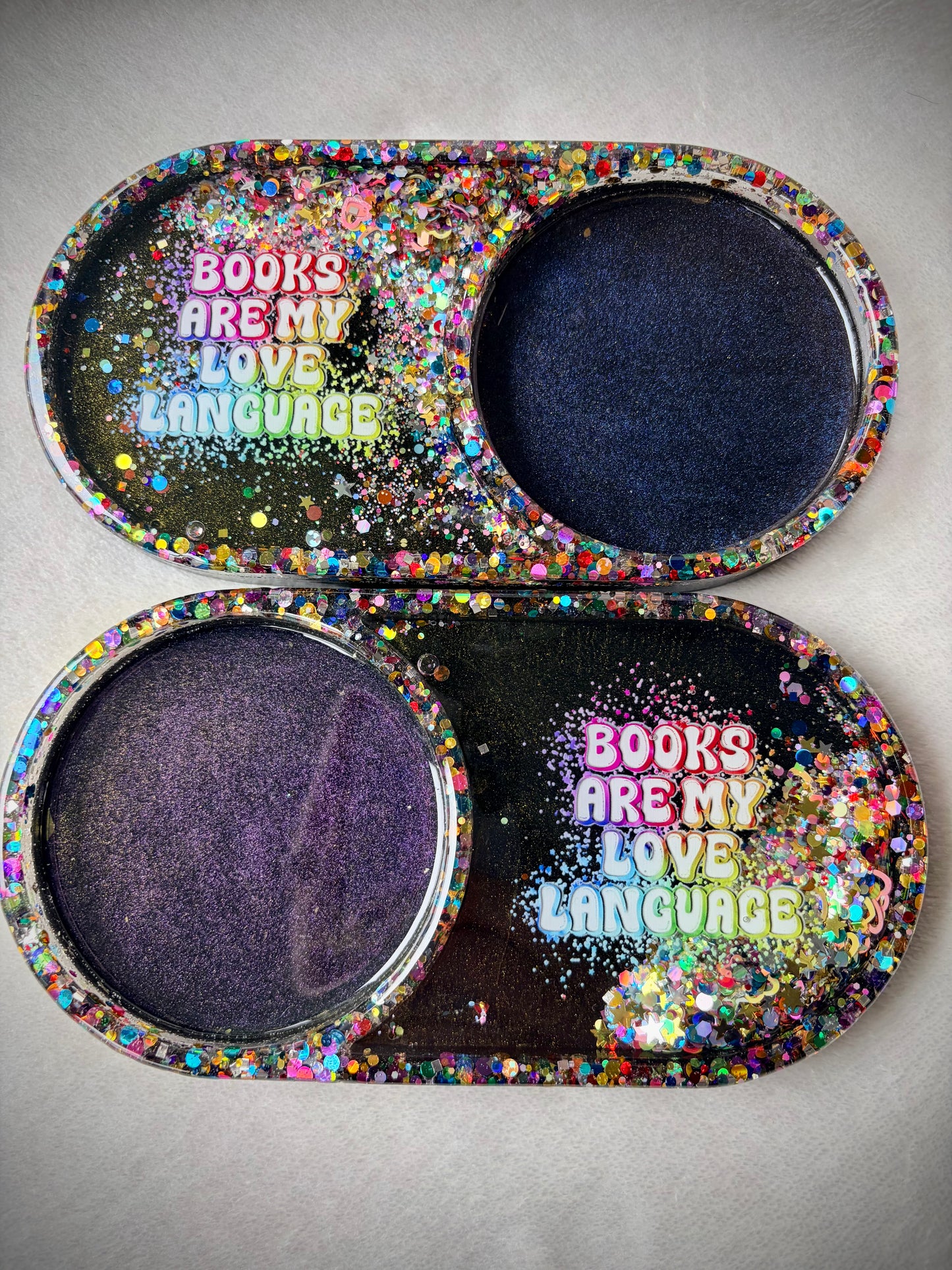 *Books are my Love Language XL Snow Globe Coaster