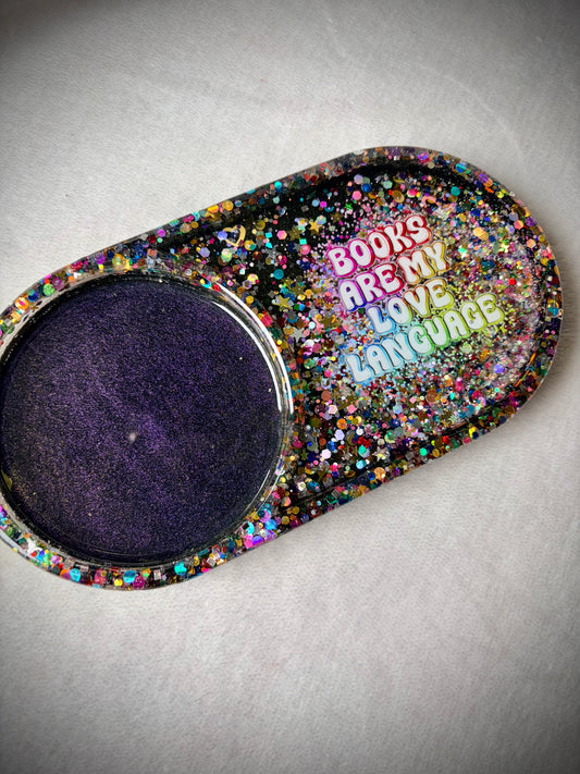 *Books are my Love Language XL Snow Globe Coaster