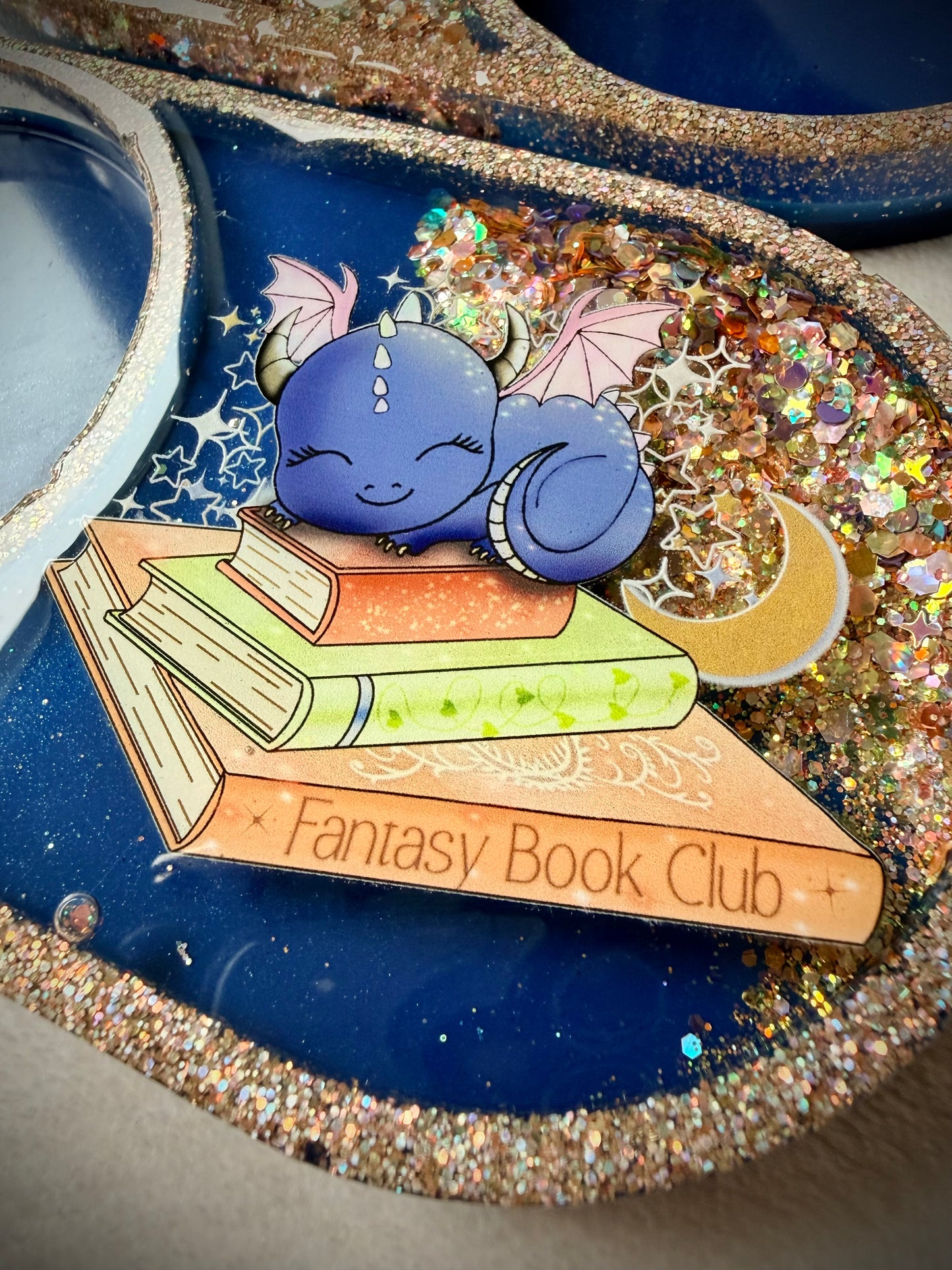 *Fantasy Book Club Dragon XL Snow Globe Coaster