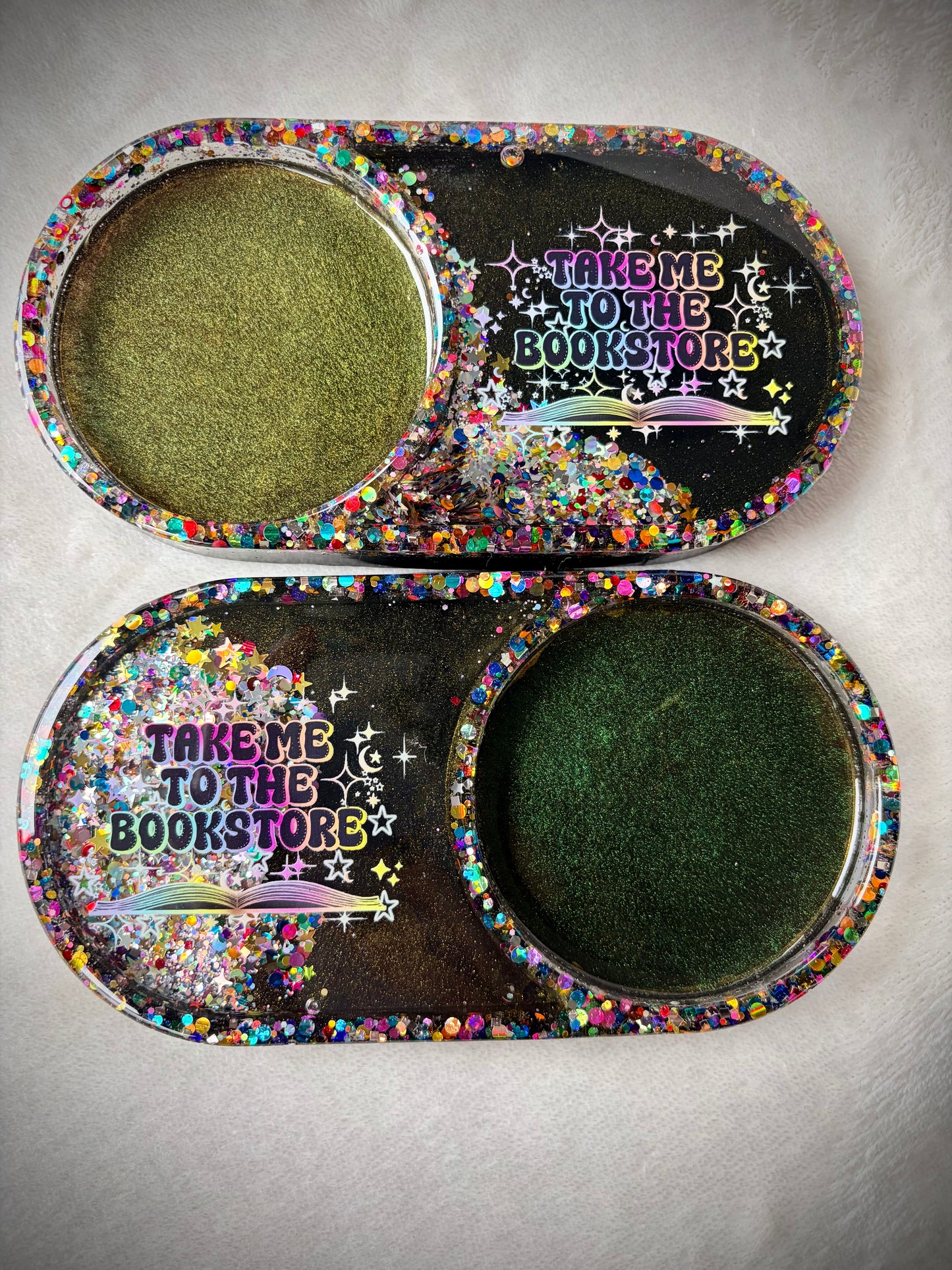 *Take Me To The Bookstore Rainbow XL Snow Globe Coaster