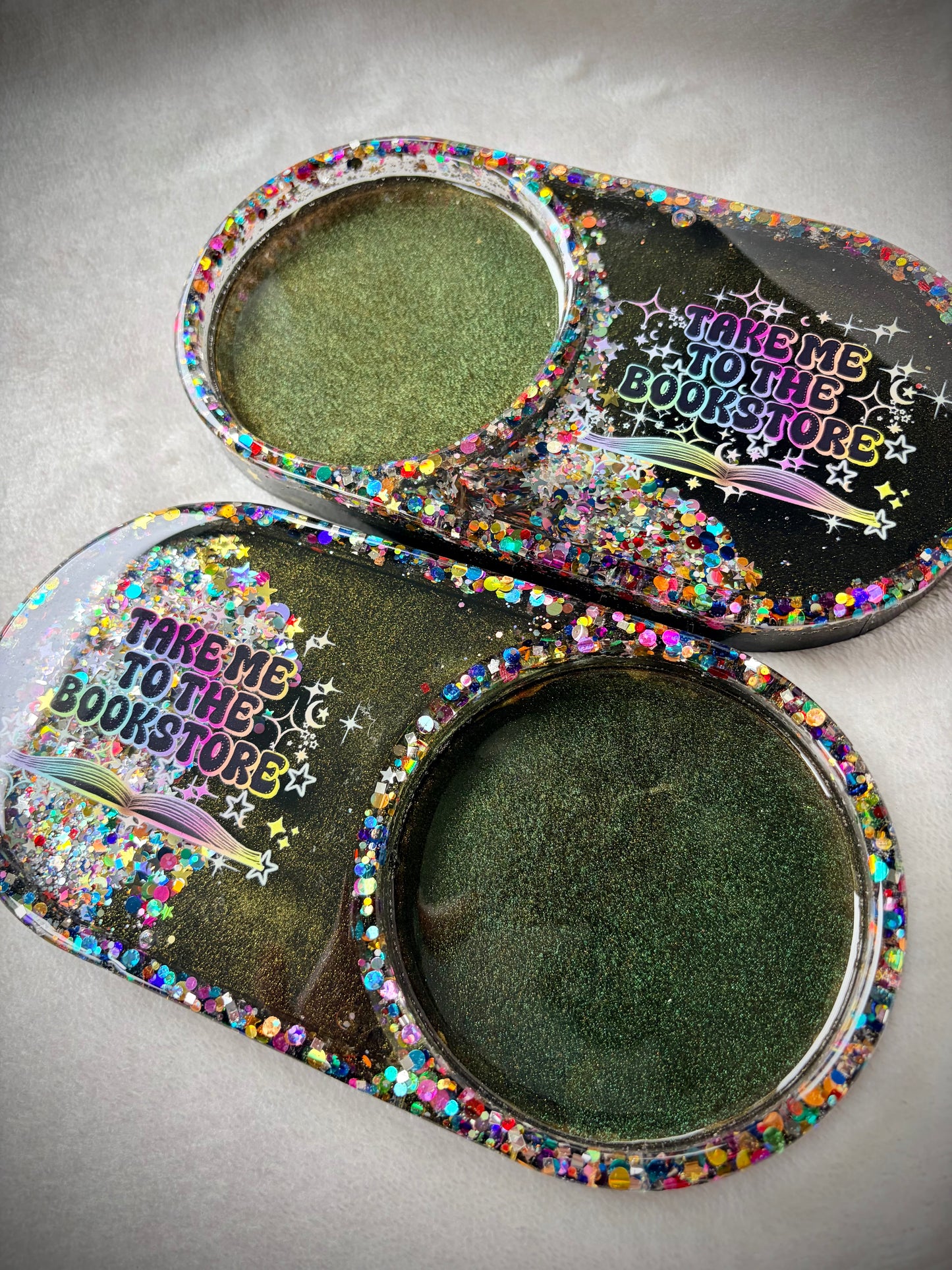 *Take Me To The Bookstore Rainbow XL Snow Globe Coaster