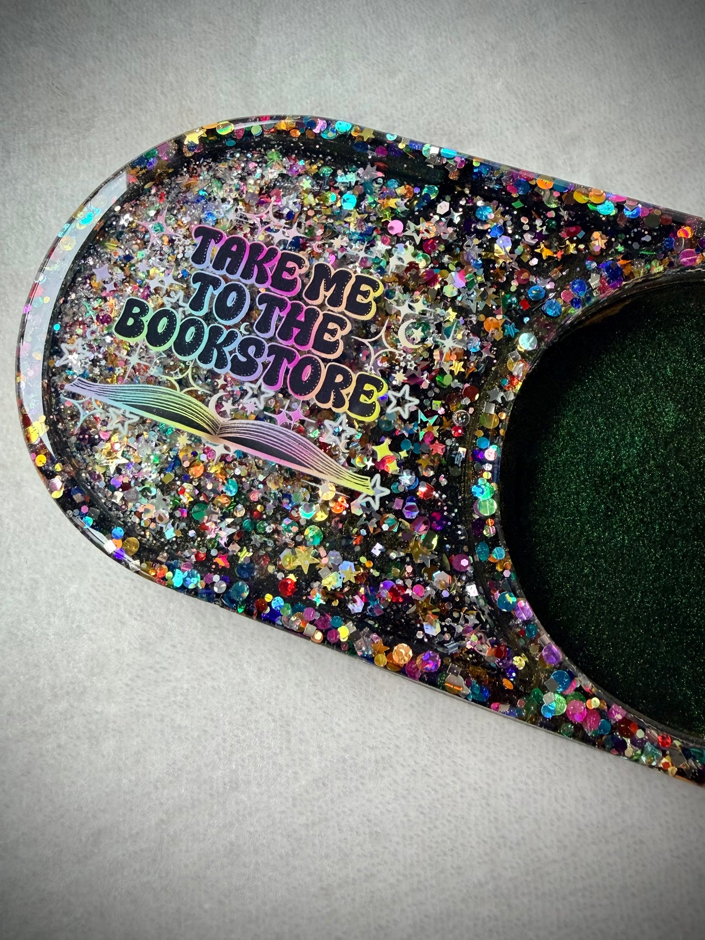 *Take Me To The Bookstore Rainbow XL Snow Globe Coaster