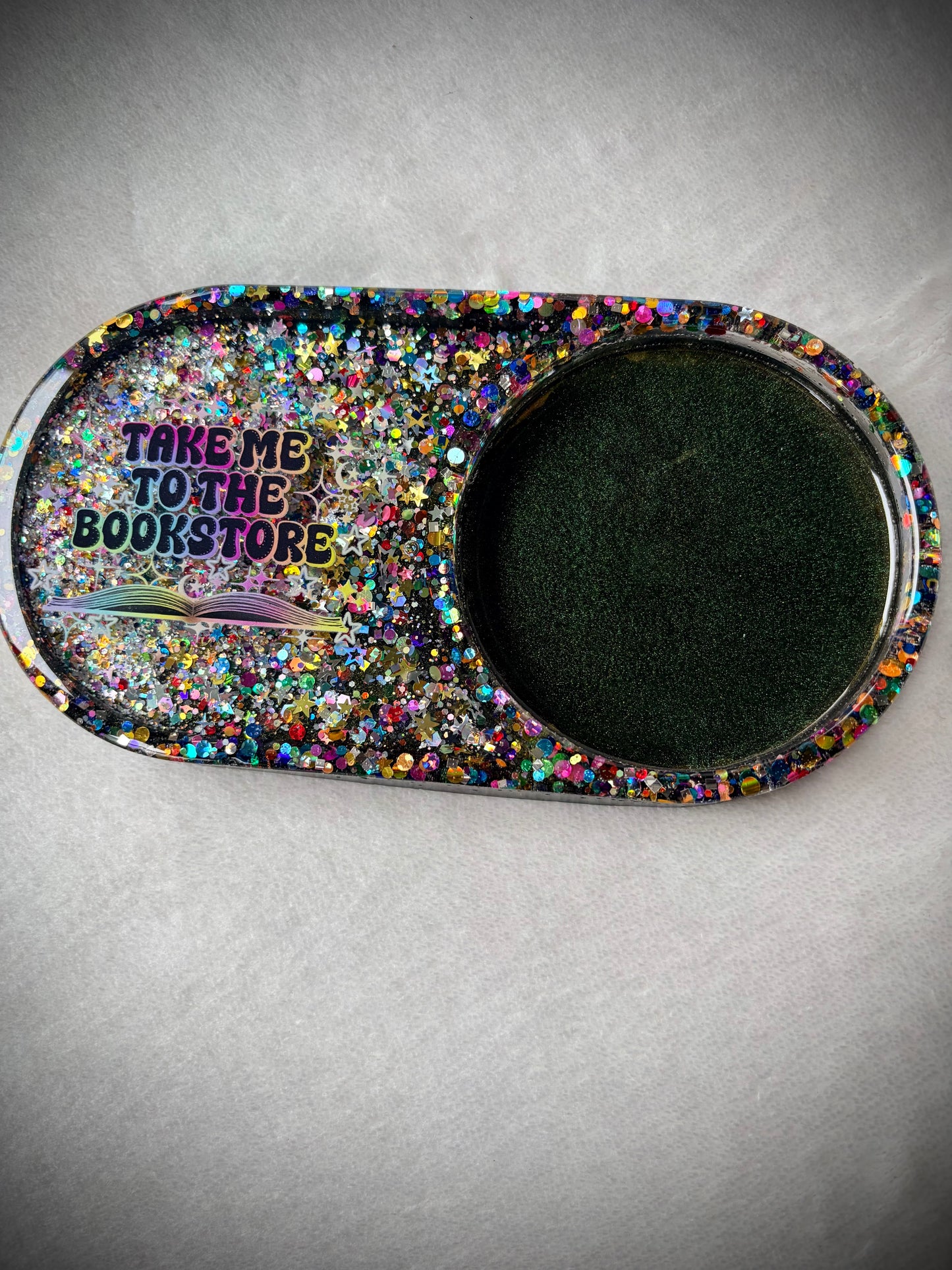 *Take Me To The Bookstore Rainbow XL Snow Globe Coaster